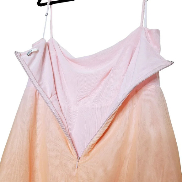 House of CB Deva Ombre Pink‎ Orange Mesh Corset Mini Dress Size L+/XL - Picture 8 of 11